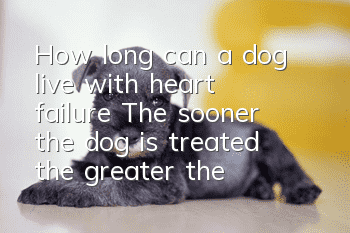 How long can a dog live with heart failure? The sooner the dog is treated, the greater the chance of cure!