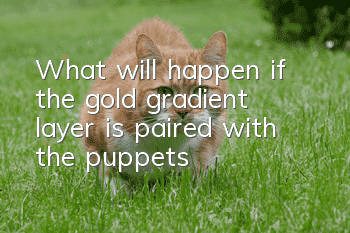 What will happen if the gold gradient layer is paired with the puppets?