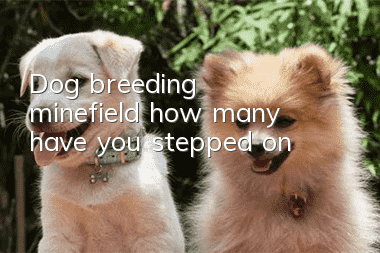 Dog breeding minefield, how many have you stepped on?